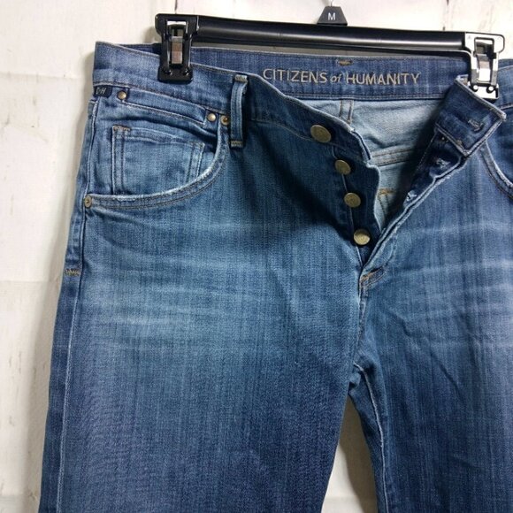 C of H Women's Button Straight Leg Blue Jeans - Picture 4 of 12